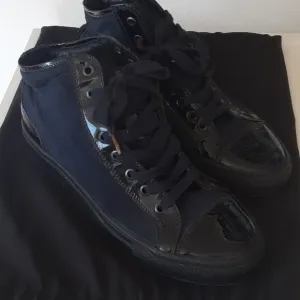 Neil Barrett Sneakers Black Patent Nylon NWOT Women's 8.5 Men's 7