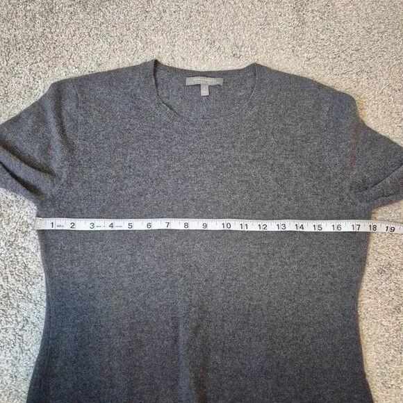 Neiman Marcus 100% Cashmere Midi Sweater Dress Women Size L Gray Ombre