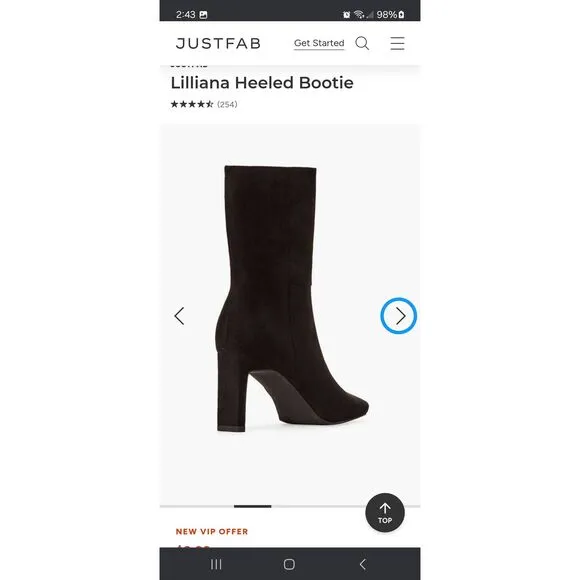 New 10E Extra Wide JustFab Black Lillianna Bootie Boot High Heel Shoes