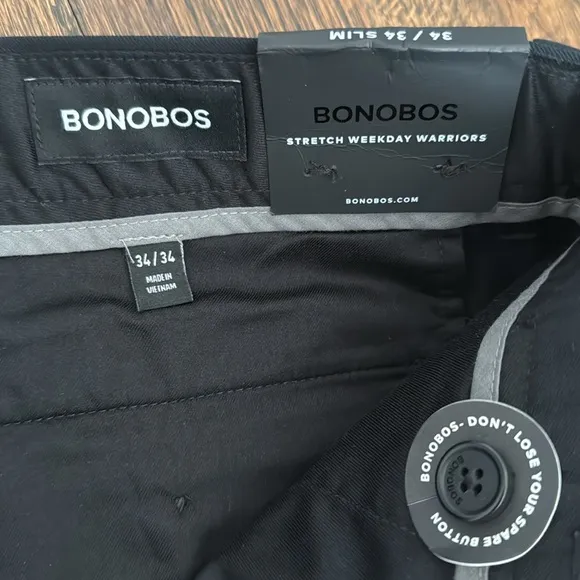 NEW $119 Bonobos Weekday Warrior Dress 34x34 Tuesday slim fit