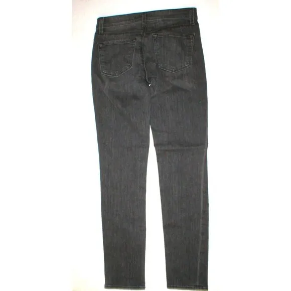 New $218 J Brand Jeans Jax Dark Gray Skinny Leg 25 Womens Distressed Charcoal