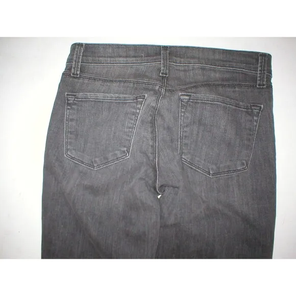 New $218 J Brand Jeans Jax Dark Gray Skinny Leg 25 Womens Distressed Charcoal
