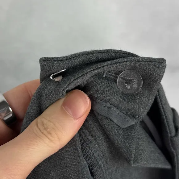 NEW Abercrombie &amp; Fitch Tailored Mid Waisted Midi Pencil Trouser Skirt Gray L