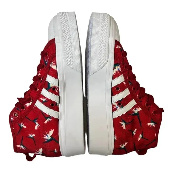 NEW Adidas Thebe Magugu Nizza Platform MidSneaker Women’s Size 6 Red/White