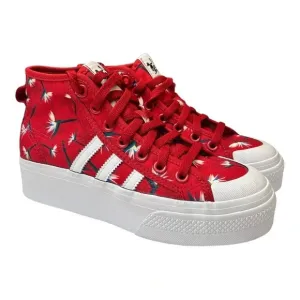 NEW Adidas Thebe Magugu Nizza Platform MidSneaker Women’s Size 6 Red/White