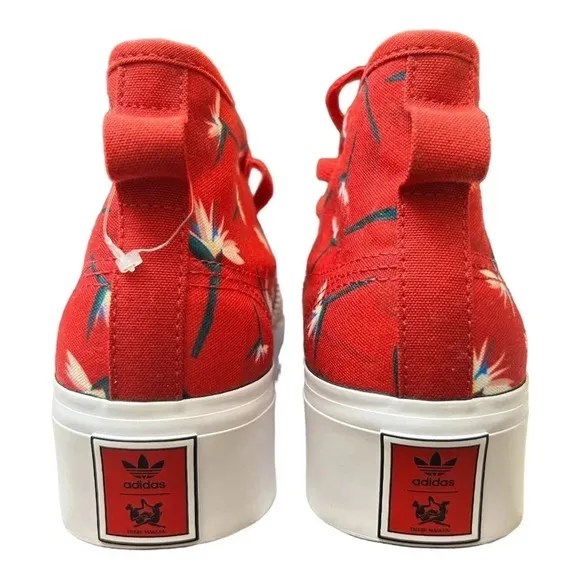 NEW Adidas Thebe Magugu Nizza Platform MidSneaker Women’s Size 6 Red/White