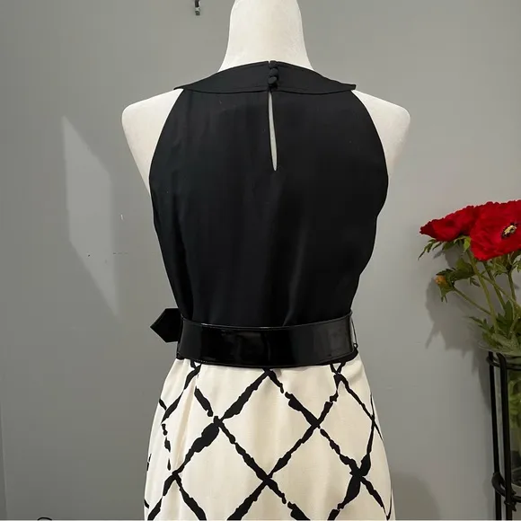 NEW Ann Taylor Silk Classic Tailored Hourglass Fit Flare Belted City Dress NWOT