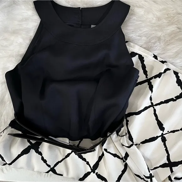 NEW Ann Taylor Silk Classic Tailored Hourglass Fit Flare Belted City Dress NWOT