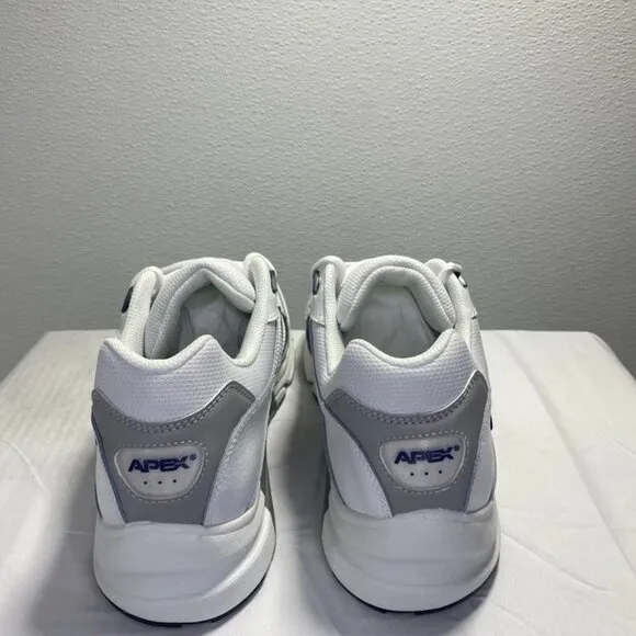 NEW Apex OHI White Leather Low-Top Sneakers Men’s Size 13 Lace-Up Comfort