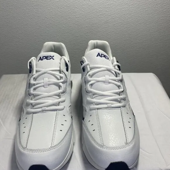NEW Apex OHI White Leather Low-Top Sneakers Men’s Size 13 Lace-Up Comfort
