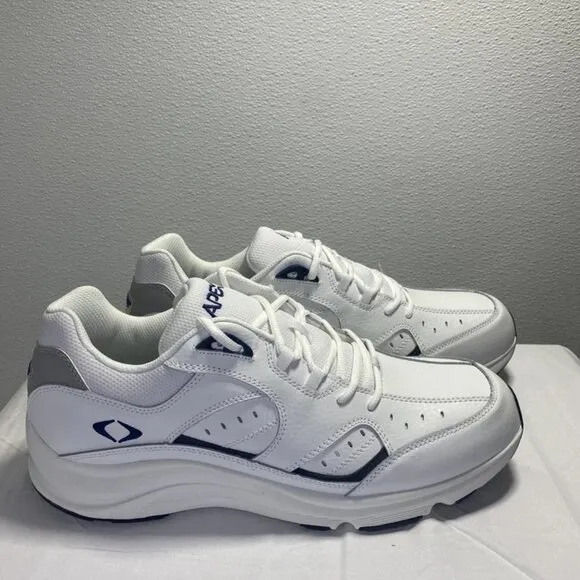 NEW Apex OHI White Leather Low-Top Sneakers Men’s Size 13 Lace-Up Comfort