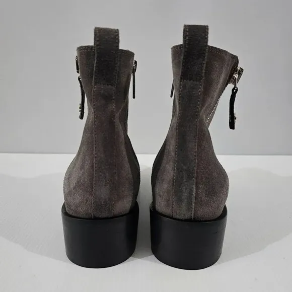 NEW Aquatalia Colbie Ankle Bootie Western Gray Suede Size 9.5