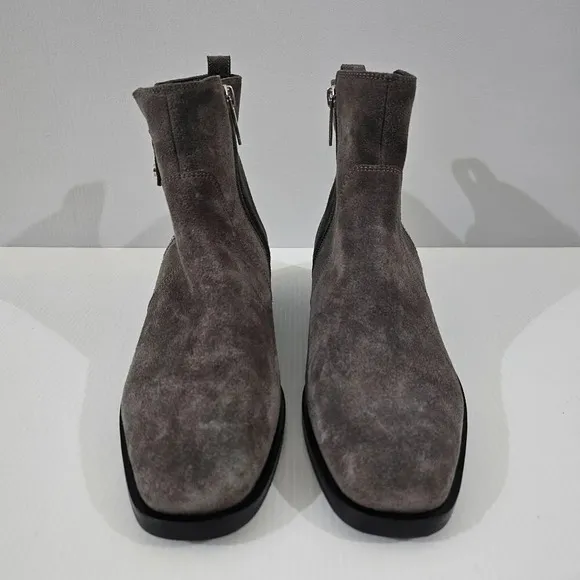 NEW Aquatalia Colbie Ankle Bootie Western Gray Suede Size 9.5
