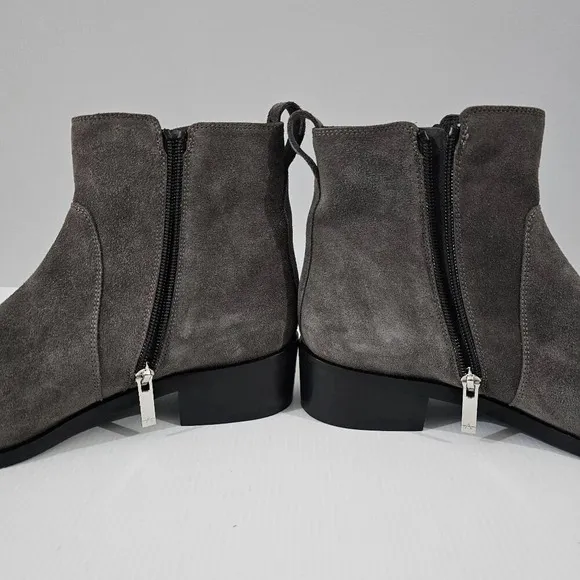 NEW Aquatalia Colbie Ankle Bootie Western Gray Suede Size 9.5