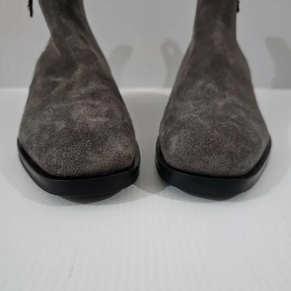 NEW Aquatalia Colbie Ankle Bootie Western Gray Suede Size 9.5