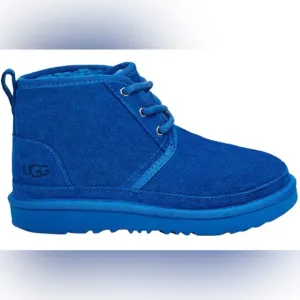 New authentic UGG Kids Neumel 2 waterproof blue lace up boots size 4 unisex