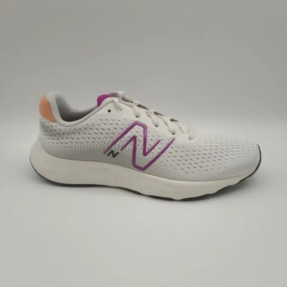 New Balance 520v8 Women's Size 7.5 White Grey Purple Running Shoes W520RG8 New