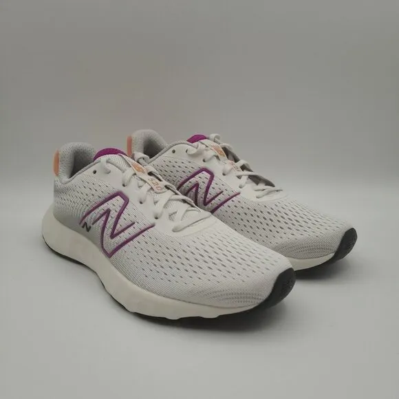 New Balance 520v8 Women's Size 7.5 White Grey Purple Running Shoes W520RG8 New