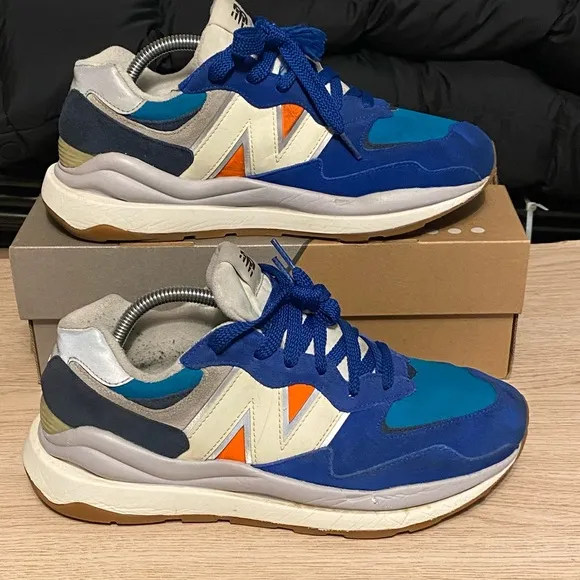 New Balance 57/40 Blue Orange Mens Casual Gym Shoes - SZ 9