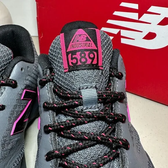 New Balance 589V1 Industrial Slip Resistant Composite Toe Shoe Gray Women 8 NWB