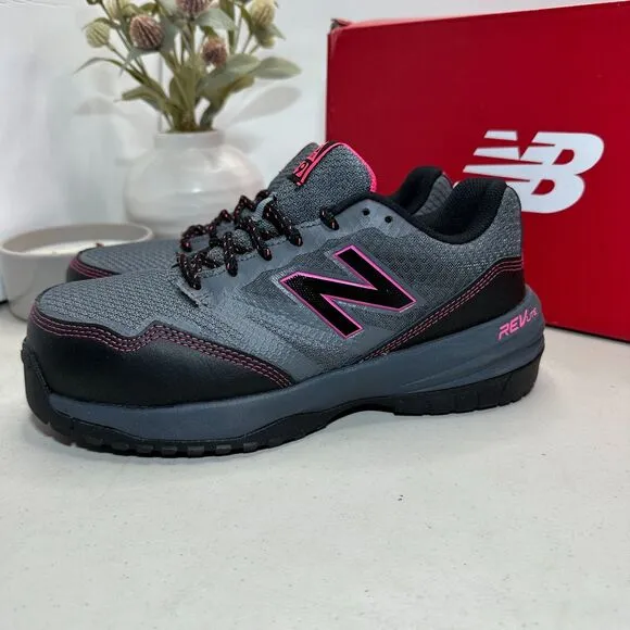 New Balance 589V1 Industrial Slip Resistant Composite Toe Shoe Gray Women 8 NWB
