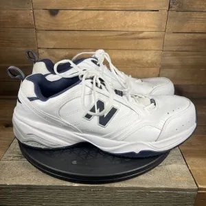 New Balance 624 Mens Sz 11.5 2E White Navy Cross Training Lace Up Shoes MX624WN2