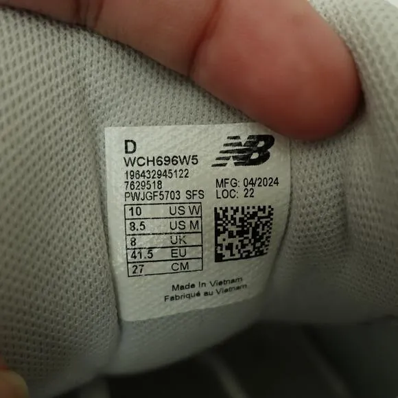 New Balance 696 V5 Tennis Pickleball Shoes Court Athletic White Wide W10D/ M8.5
