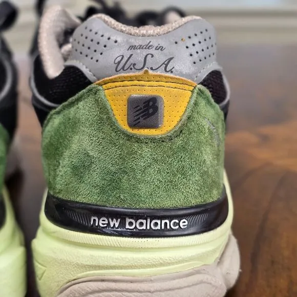 New Balance 990v3 Made In USA Black Green Casual Shoes Suede Encap 10.5  M990CP3