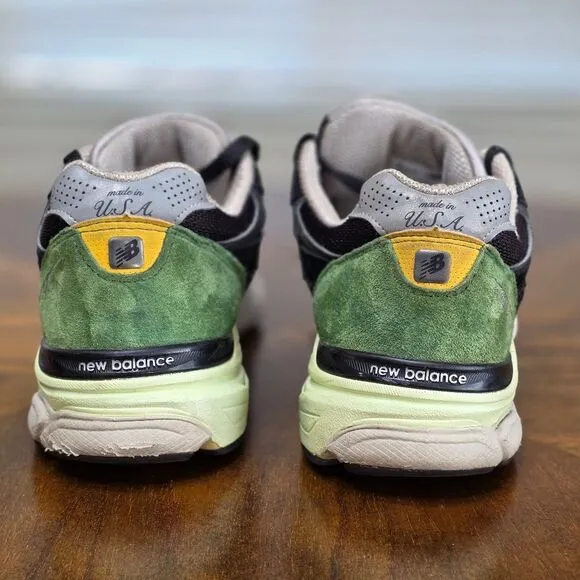 New Balance 990v3 Made In USA Black Green Casual Shoes Suede Encap 10.5  M990CP3