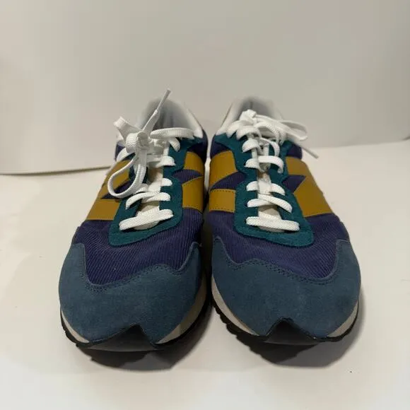 New Balance Men's 237 Corduroy Suede Sneakers Shoes Retro Chunky Blue Gold 12