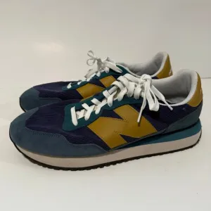 New Balance Men's 237 Corduroy Suede Sneakers Shoes Retro Chunky Blue Gold 12