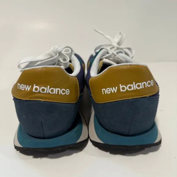 New Balance Men's 237 Corduroy Suede Sneakers Shoes Retro Chunky Blue Gold 12