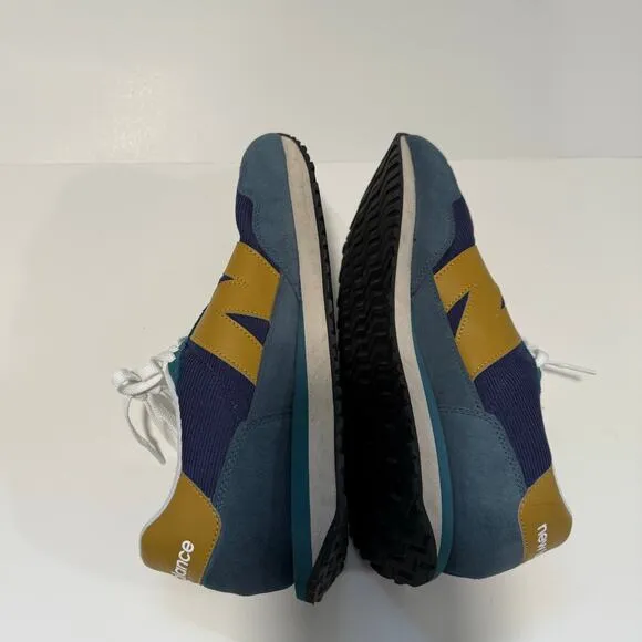 New Balance Men's 237 Corduroy Suede Sneakers Shoes Retro Chunky Blue Gold 12