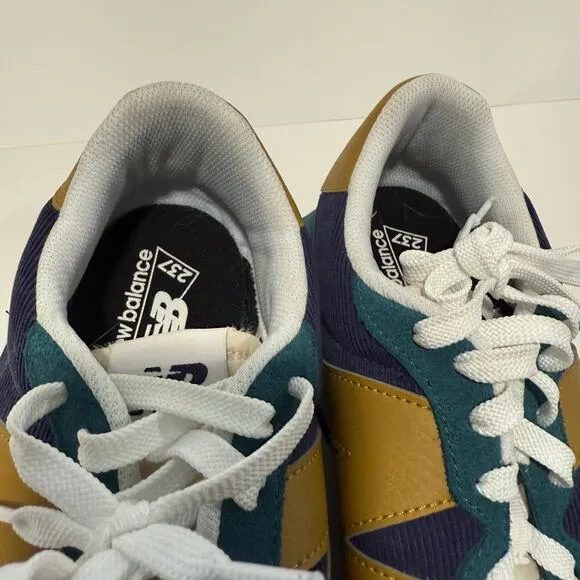 New Balance Men's 237 Corduroy Suede Sneakers Shoes Retro Chunky Blue Gold 12