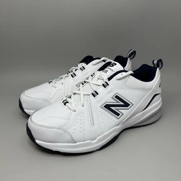 NEW BALANCE MX608WN5 Mens Cross Trainer Shoes White/Navy Shoes 10 4E