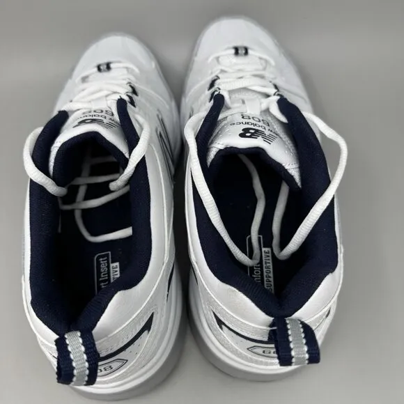 NEW BALANCE MX608WN5 Mens Cross Trainer Shoes White/Navy Shoes 10 4E