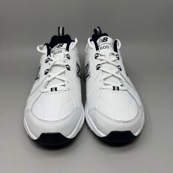 NEW BALANCE MX608WN5 Mens Cross Trainer Shoes White/Navy Shoes 10 4E