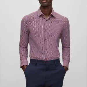 New BOSS long sleeve button down slim fit stretch performance shirt size medium