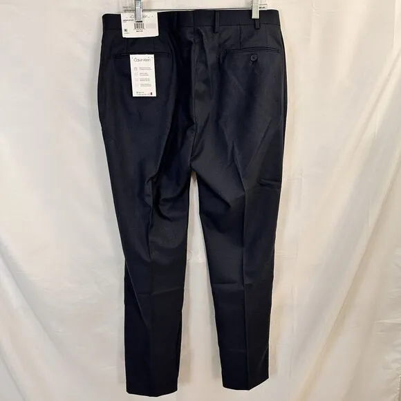 NEW Calvin Klein JEROME Men's Slim-Fit Performance Dress Pants Blue 38x32