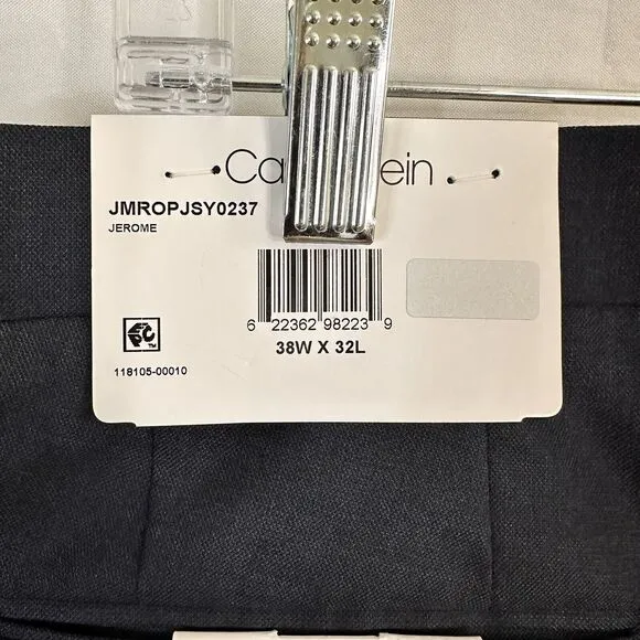 NEW Calvin Klein JEROME Men's Slim-Fit Performance Dress Pants Blue 38x32