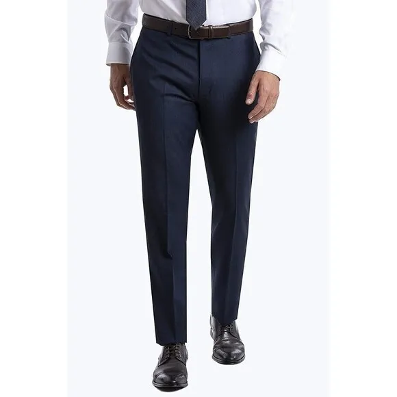 NEW Calvin Klein JEROME Men's Slim-Fit Performance Dress Pants Blue 38x32