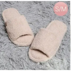 New Comfylux Beige Sand Open Toe Soft Home Indoor Floor Slippers Size S/M