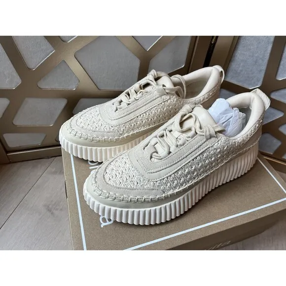 new DOLCE VITA DOLEN SANSTONE KNIT SNEAKERS WOMEN Sz 9 SHOES Platform