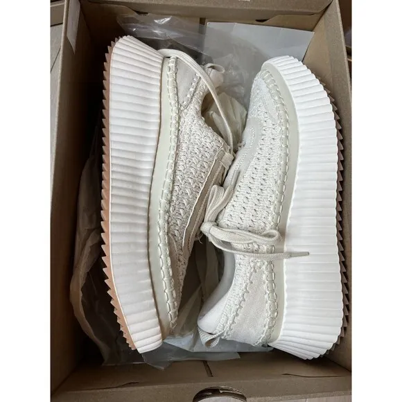 new DOLCE VITA DOLEN SANSTONE KNIT SNEAKERS WOMEN Sz 9 SHOES Platform