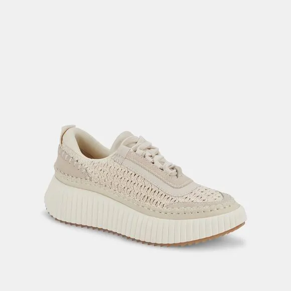 new DOLCE VITA DOLEN SANSTONE KNIT SNEAKERS WOMEN Sz 9 SHOES Platform