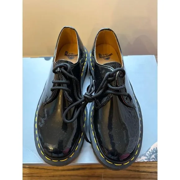 NEW Dr Martens 1461 Bex Shoes Black Patent Lamper Size 6