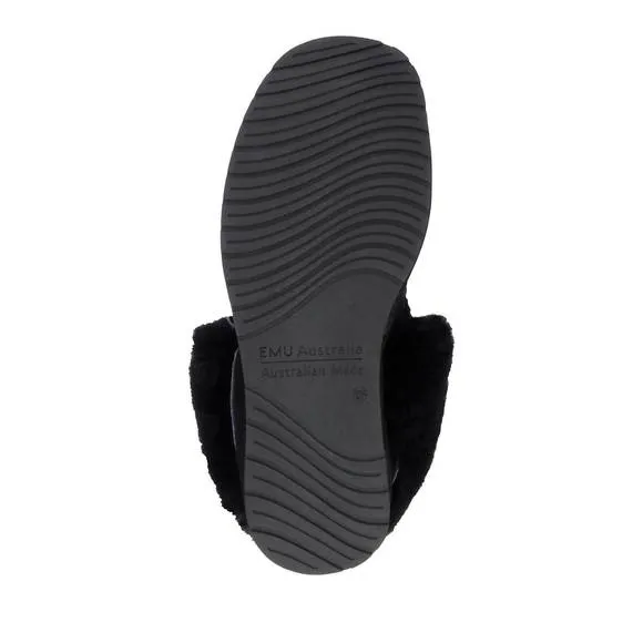 NEW EMU AUSTRALIA men's platinum murray fold down slipper in black