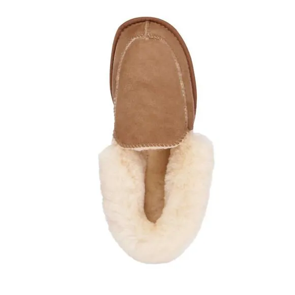 NEW EMU AUSTRALIA men's platinum murray fold down slipper in chestnut