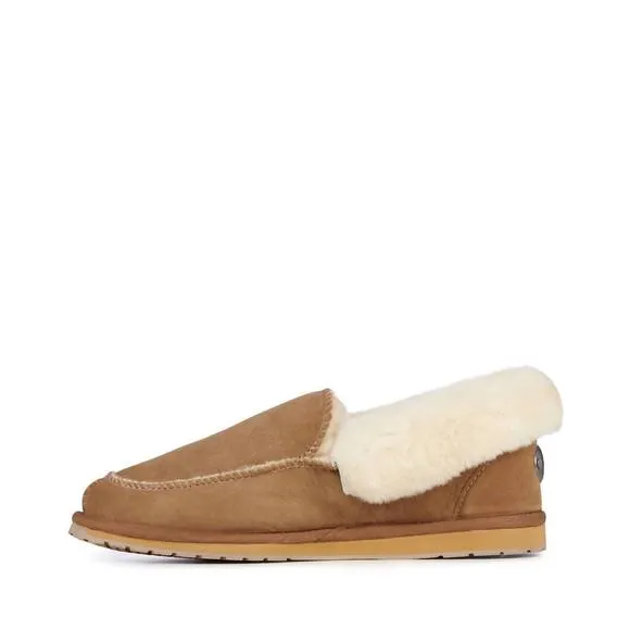 NEW EMU AUSTRALIA men's platinum murray fold down slipper in chestnut