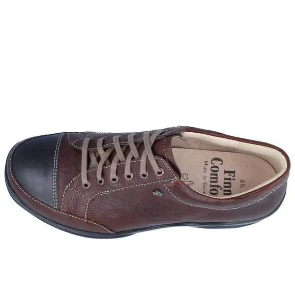 NEW FINN COMFORT men's alamo lace up shoes in kastanie/cigar